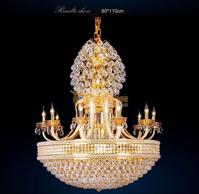 Đèn chùm pha lê không gian biệt thự CM184-9